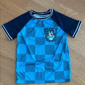 Bluey Jumping Beans Blue Checkered Shirt